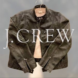 ✨HP✨VTG✨ J.Crew -L- Classic Genuine Leather Biker Jacket